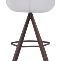 Aki Bar Chair (Set of 2) White &amp; Walnut