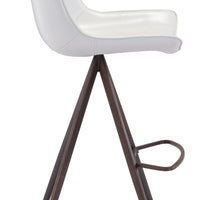 Aki Bar Chair (Set of 2) White &amp; Walnut