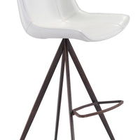 Aki Bar Chair (Set of 2) White &amp; Walnut