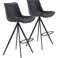 Aki Bar Chair (Set of 2) Black