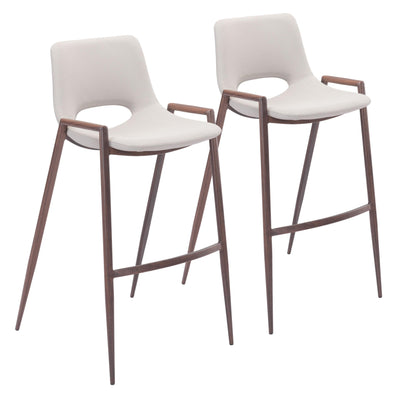 Desi Bar Chair (Set of 2) Beige