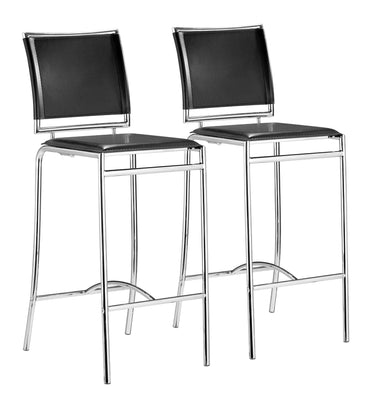 Soar Bar Chair (Set of 2) Black