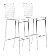 Criss Cross Bar Chair (Set of 2) White