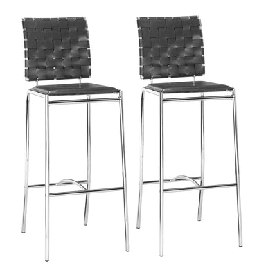 Criss Cross Bar Chair (Set of 2) Black