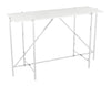 Titan Marble Console Table White &amp; Silver