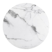 White Marble Pedestal Bar Table