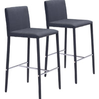 Confidence Counter Chair (Set of 2) Black