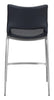 Ace Counter Chair (Set of 2) Black &amp; Silver