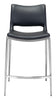 Ace Counter Chair (Set of 2) Black &amp; Silver