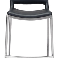 Ace Counter Chair (Set of 2) Black &amp; Silver