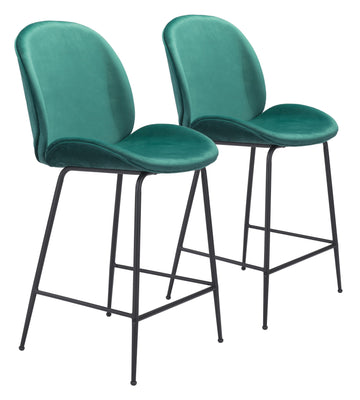 Miles Counter Chair Green