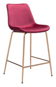 Tony Counter Chair Red &amp; Gold