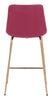 Tony Counter Chair Red &amp; Gold