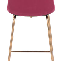Tony Counter Chair Red &amp; Gold