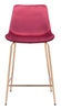 Tony Counter Chair Red &amp; Gold