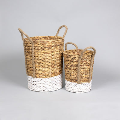 Set of 2 Water Hyacinth Baskets