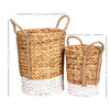 Set of 2 Water Hyacinth Baskets