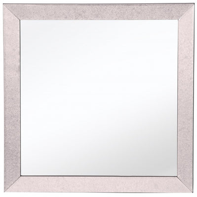 Grey Square Glass Mirror