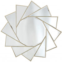 Gold Trimmed Pinwheel Wall Mirror