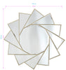 Gold Trimmed Pinwheel Wall Mirror