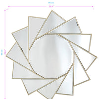 Gold Trimmed Pinwheel Wall Mirror