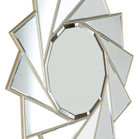 Gold Trimmed Pinwheel Wall Mirror