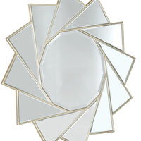 Gold Trimmed Pinwheel Wall Mirror