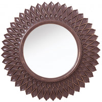 Bronze Round Flower Shaped Mirror