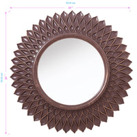 Bronze Round Flower Shaped Mirror