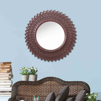 Bronze Round Flower Shaped Mirror