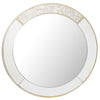 Gold Accented Round Mirror