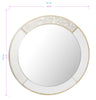 Gold Accented Round Mirror