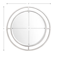 Silver Chic Round Wall Mirror