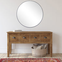 Clean and Chic Round Mirror