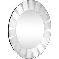 Angled Petal Round Mirror