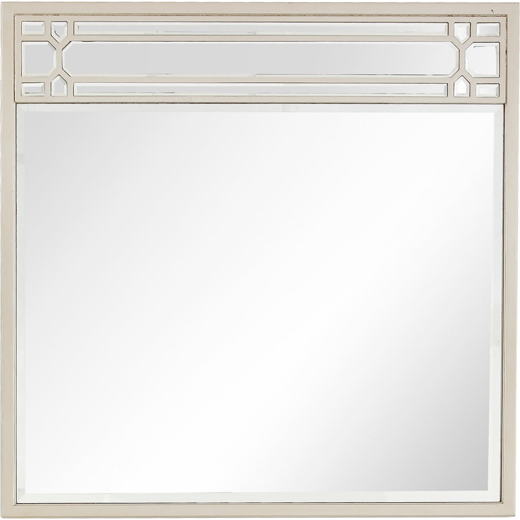 36" Antique Square Accent Mirror Wall Mounted With Metal Frame