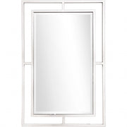 42" Painted Rectangle Accent Mirror Wall Mounted With Metal Frame