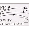 Minimalist Music Is Life Wall Art