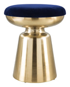 Juniper Side Stool Blue &amp; Gold