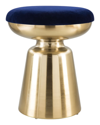 Juniper Side Stool Blue & Gold