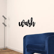 Black Metal Wash and Dry Wall Sign