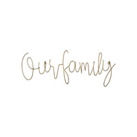 Minimalist Gold Metal Our Family Wall Sign