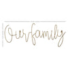 Minimalist Gold Metal Our Family Wall Sign