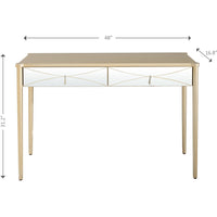 Champagne Finish Console Table