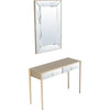 Champagne Finish Mirror and Console Table