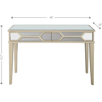 Antiqued Silver Console Table