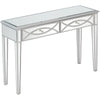 Silver Glass Mirror Console Table