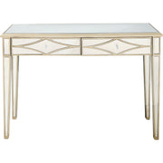 Champagne Finish Console Mirror Table