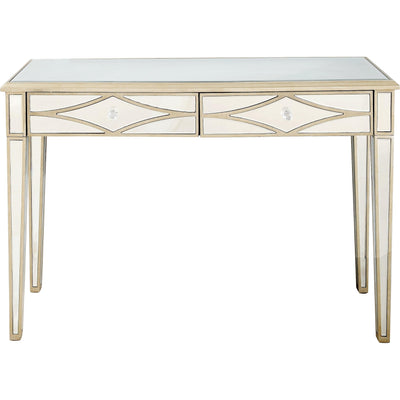 Champagne Finish Console Mirror Table