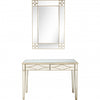 Champagne Finish Mirror and Console Table